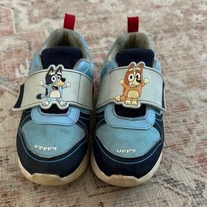 Kids Cartoon Sneakers with Blue and Navy Design
